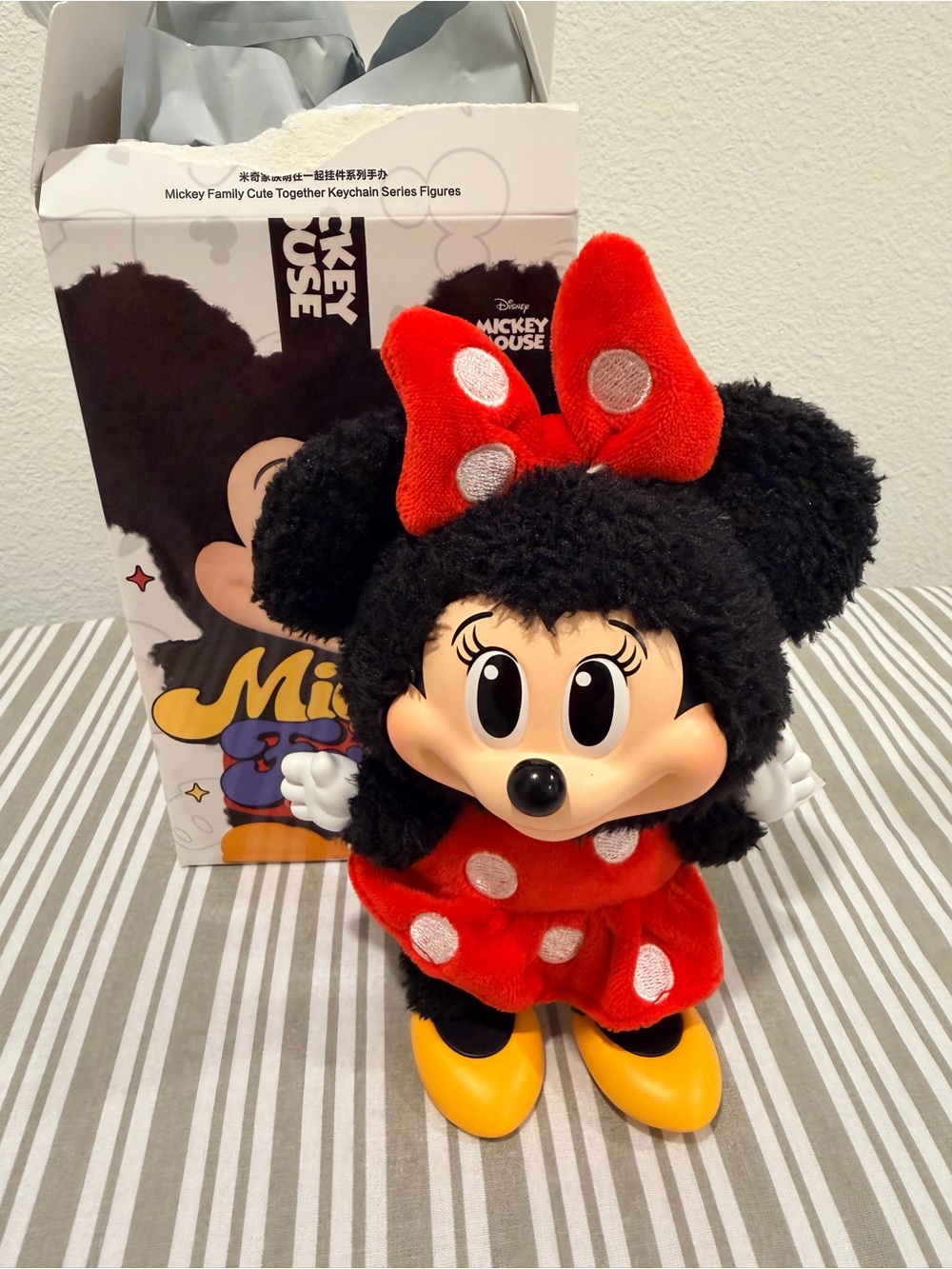 Disney Minnie Mouse Plush with Red Polka Dot Dress and Yellow Shoes
